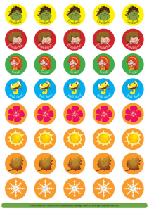 Greenman and the Magic Forest All Levels Reward Stickers